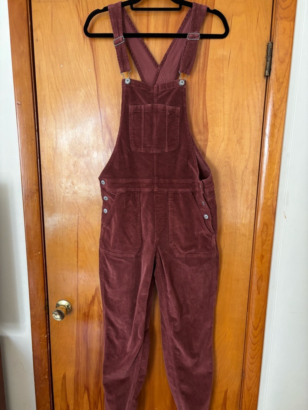 Maroon American Eagle Corduroy Overalls Size M